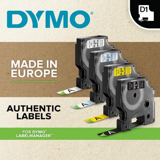 Märkband Dymo D1 24 mm svart/vit
