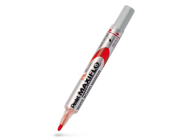 Whiteboardpenna PENTEL Maxiflo rund röd