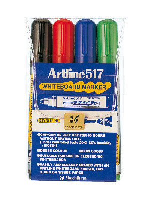 Whiteboard-Penna Artline 517 rund 4set
