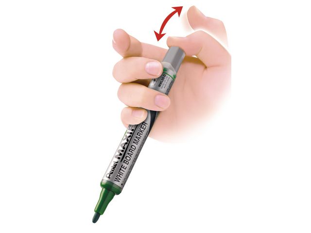 Whiteboardpenna PENTEL Maxiflo rund blå