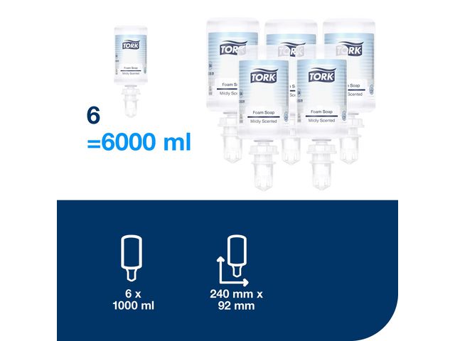 Handtvätt/skumtvål Milt Parfymerad Tork S4 1 liter