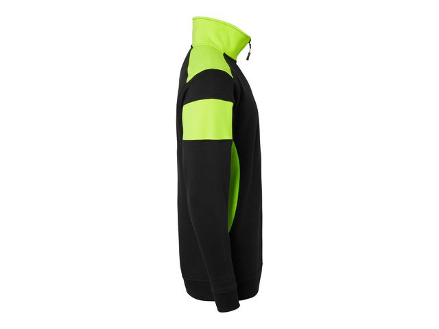 Sweatshirt halfzip 222 sv/fluor. gul
