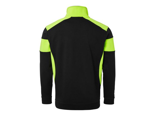 Sweatshirt halfzip 222 sv/fluor. gul XS