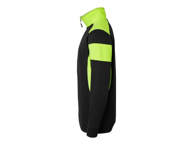 Sweatshirt halfzip 222 sv/fluor. gul