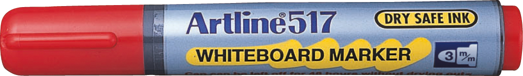 Whiteboard-penna Artline 517 rund röd