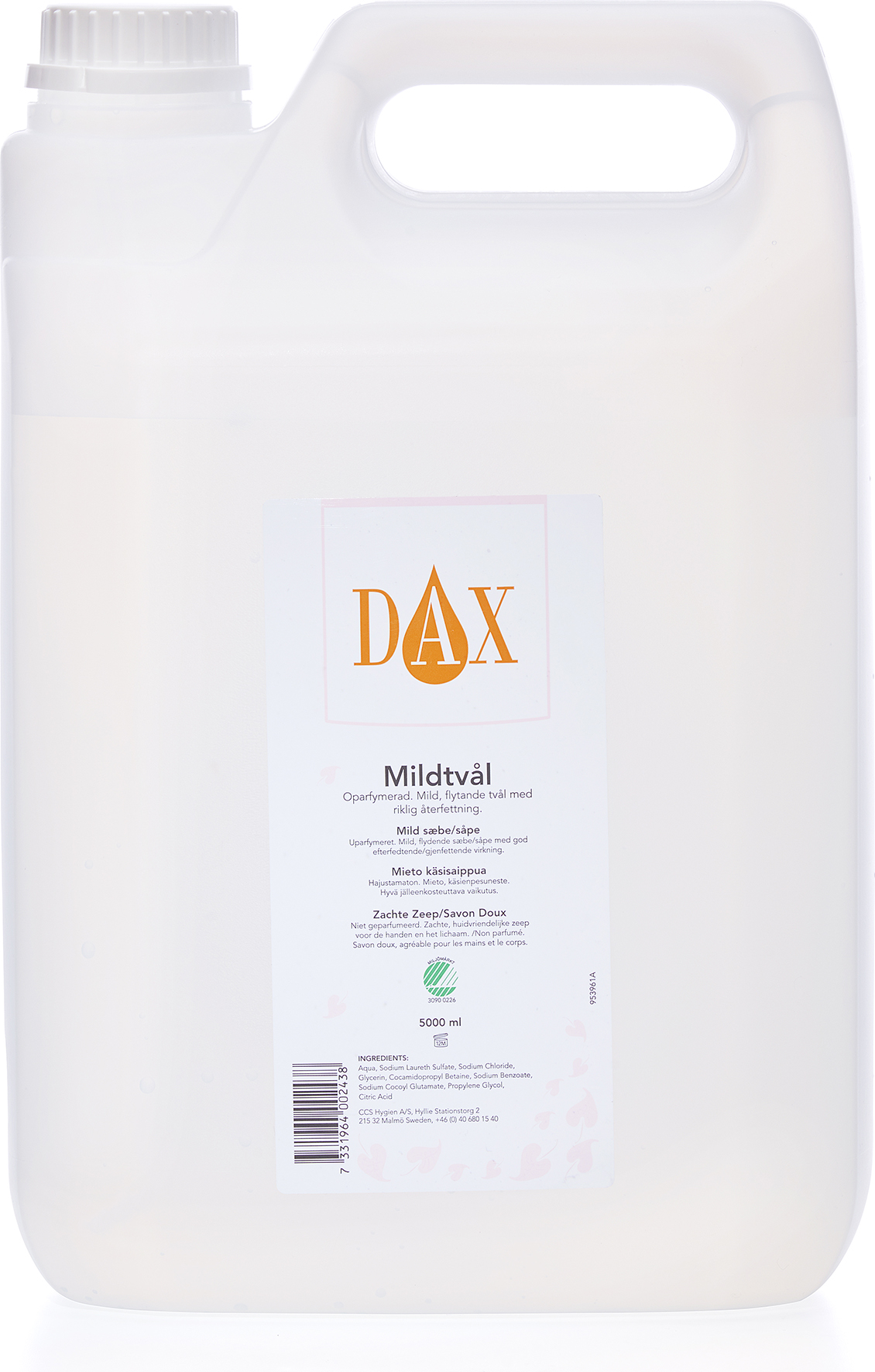 Mildtvål refill 5000 ml Dax
