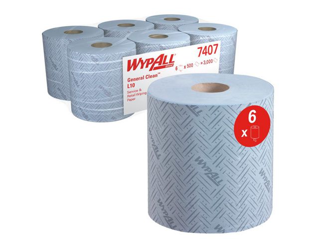 Torkrulle WYPALL 7407 centrum blå 6/FP