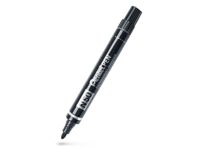 Märkpenna perm. PENTEL N50 rund svart
