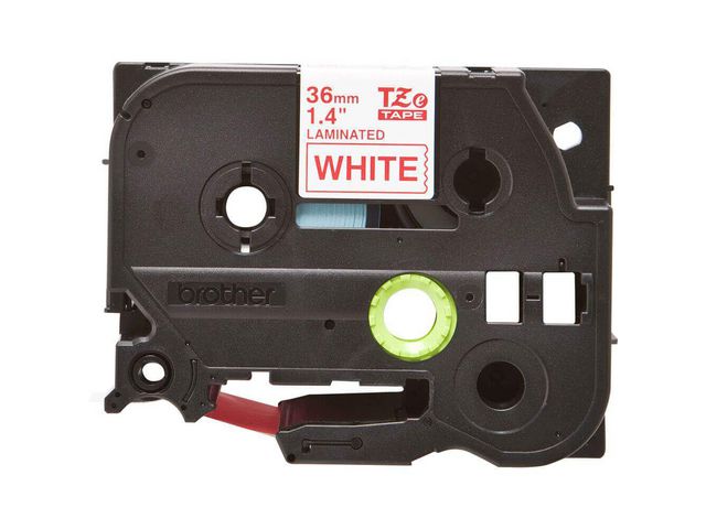 Märkband TZe262 36mm röd/vit