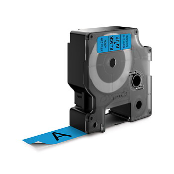 Märkband Dymo D1 19mm sva/blå