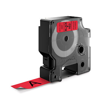 Märkband Dymo D1 19mm sva/röd