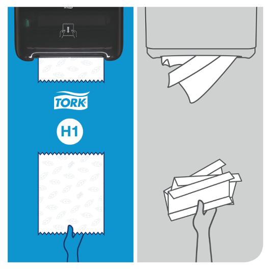 Handduk TORK Pre H1 2-lag vit 6/fp