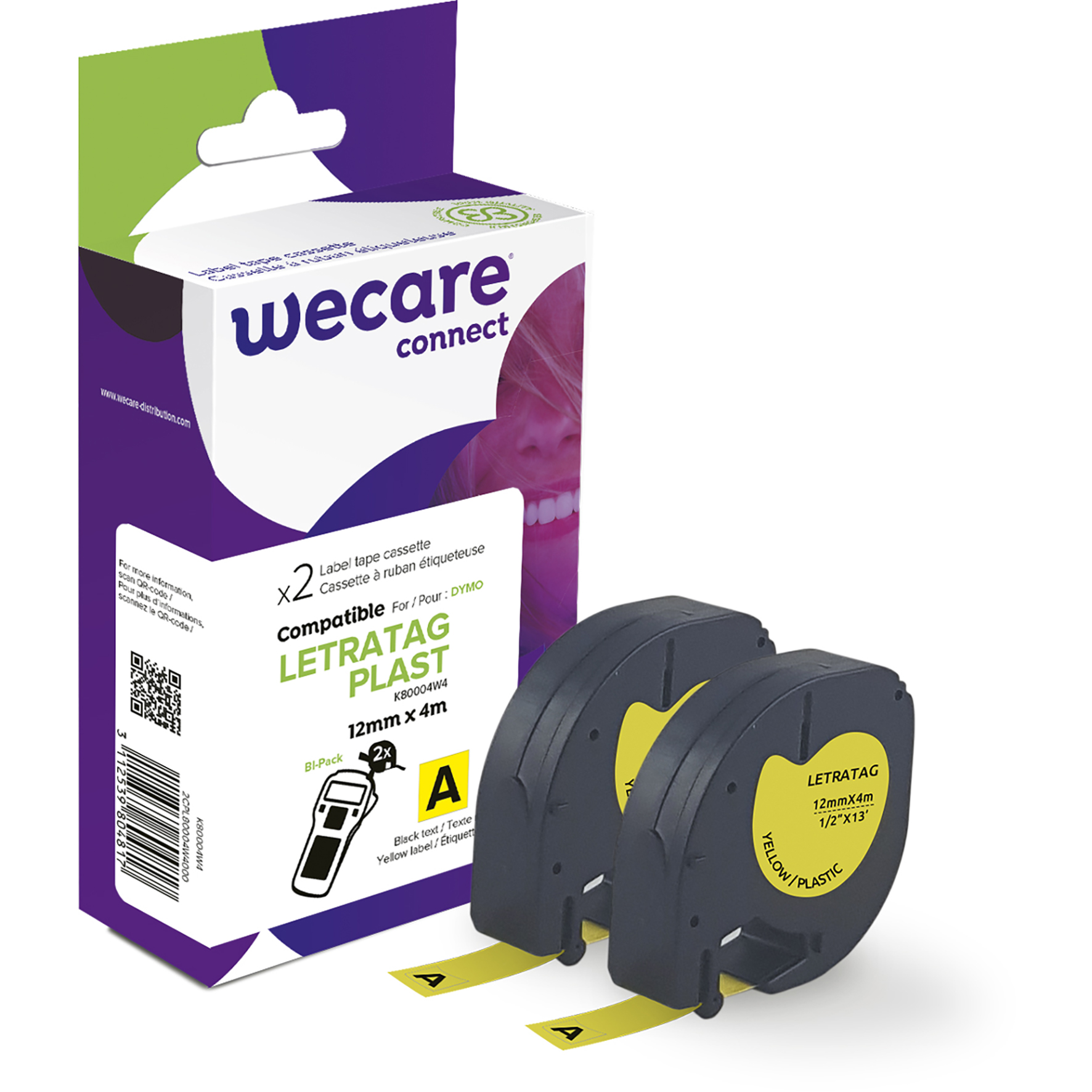 Märkband Wecare plast sv/gu 2p
