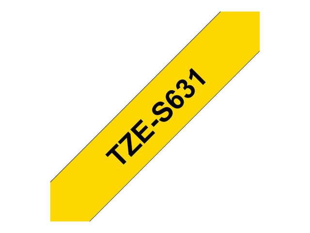 Märkband TZeS 12mmx8m sva/gul