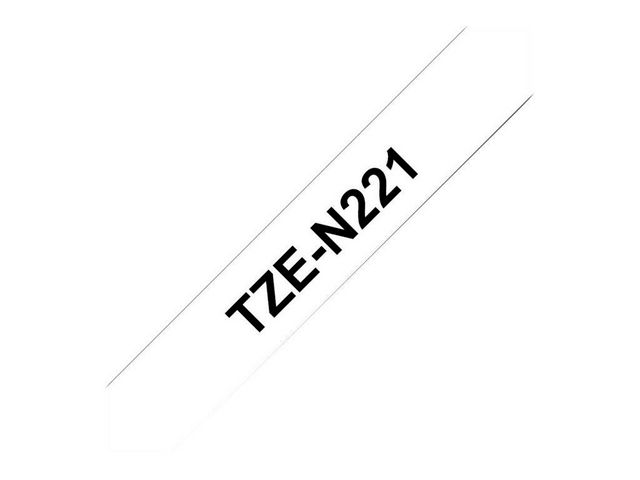 Märkband TZeN221 9 mm x 8 m svart/vit