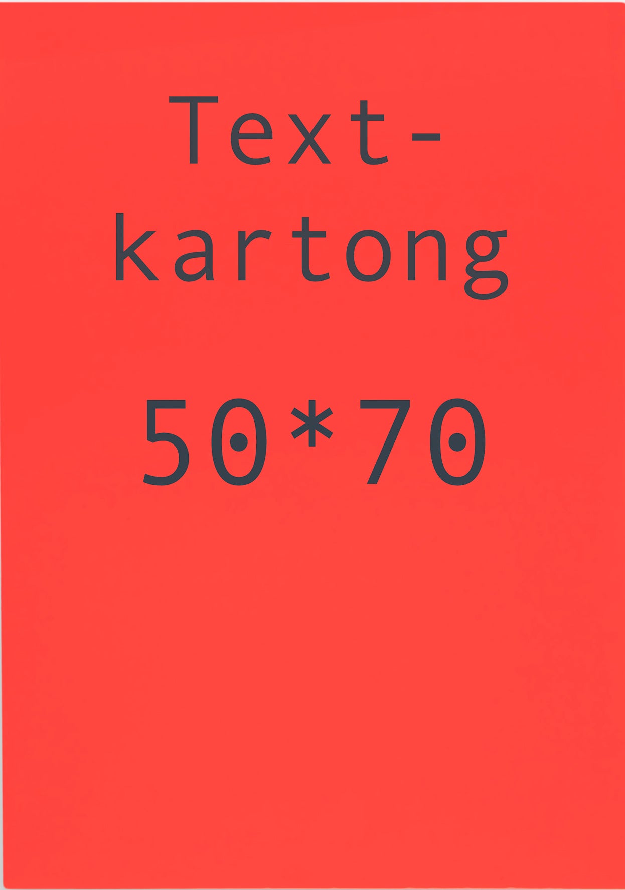 Kartong 50 x 70 cm fluor. röd 10 st/fp
