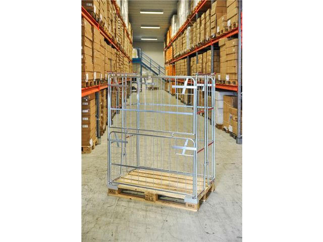 Pallcontainer med grind 1200x800x1800mm