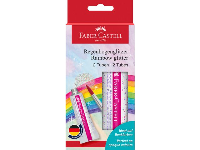 Glitterf&auml;rg FABER Rainbow 2 x12 ml