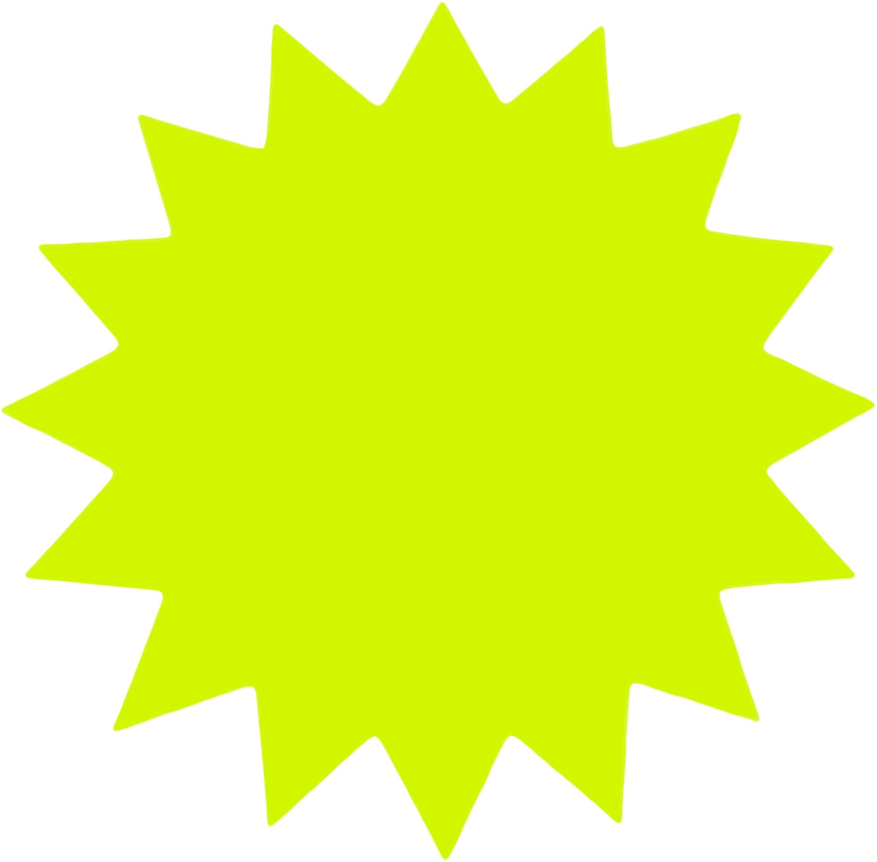 Stjärna 180 mm fluor gul 25 st/fp