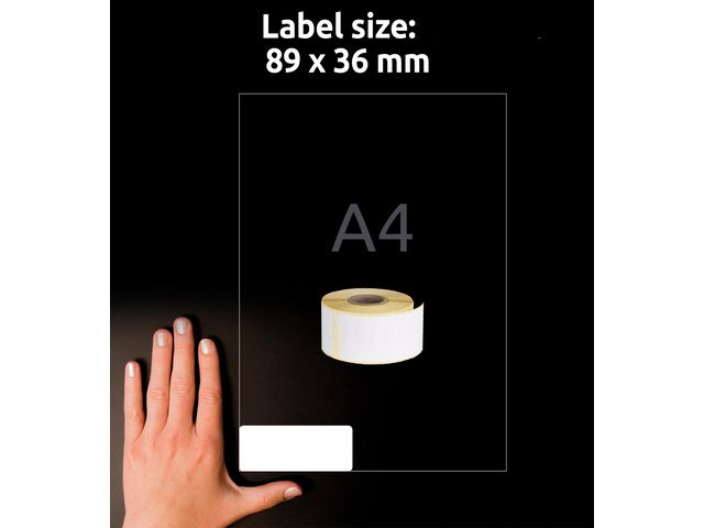 Etikett Avery 89 x 36 mm 2x260 st/fp