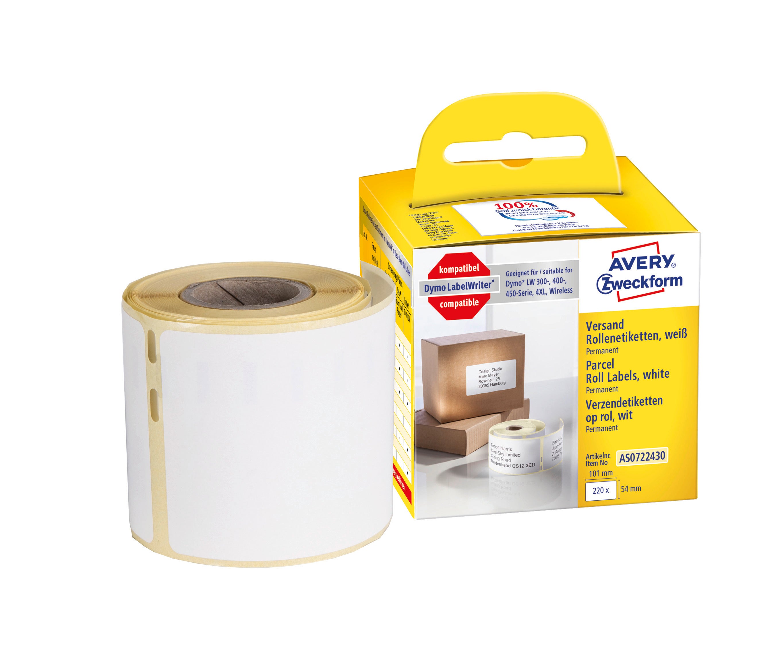 Etikett Avery 101 x 54 mm 220 st/fp