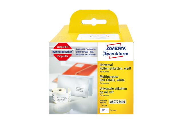 Etikett AVERY Universal 70x54mm 320/fp