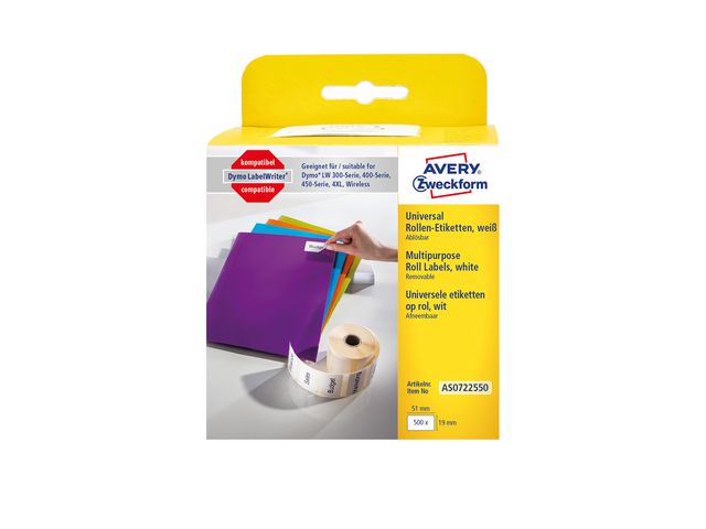 Etikett AVERY Universal 19x51mm 500/fp