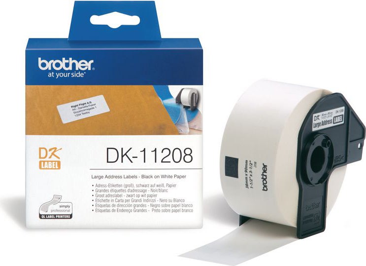 Etikett DK11208 38x90 mm 400/rl