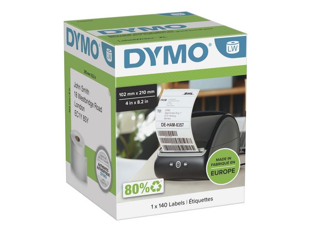 Fraktetikett Dymo 102 x 210 mm 140 st/rulle