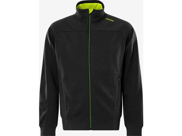 Sweatshirt jacka FRISTAD 7552 2XS sv/gul