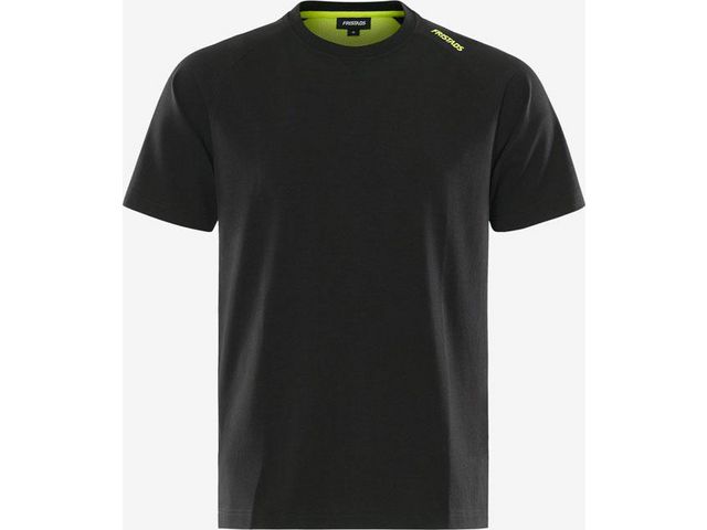 T-shirt heavy FRISTAD 7553 2XL svart/gul