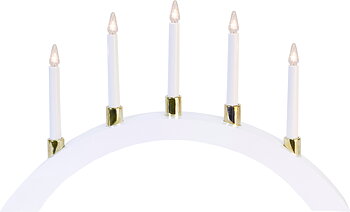 Ljusstake Halla Båge vit