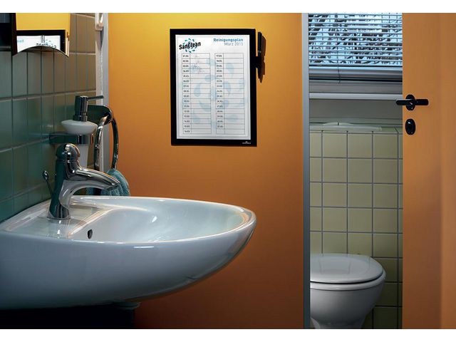 Magnetram självh DURAFRAME note A4 svart