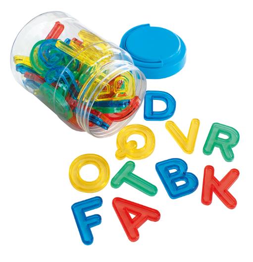 Transparenta bokstäver i burk 52 delar