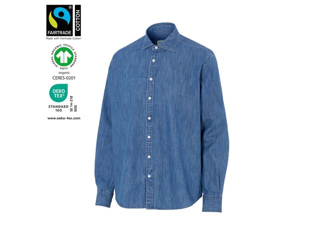 Skjorta comfort COTTOVER Denim GOTS M