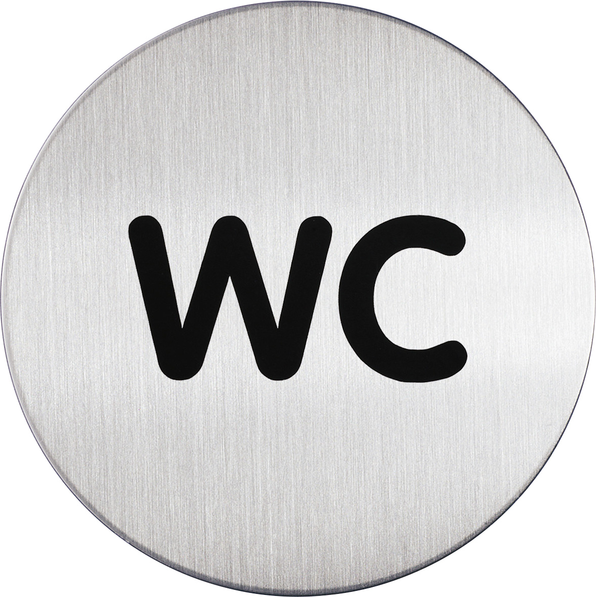 Symbolskylt WC Ø83mm