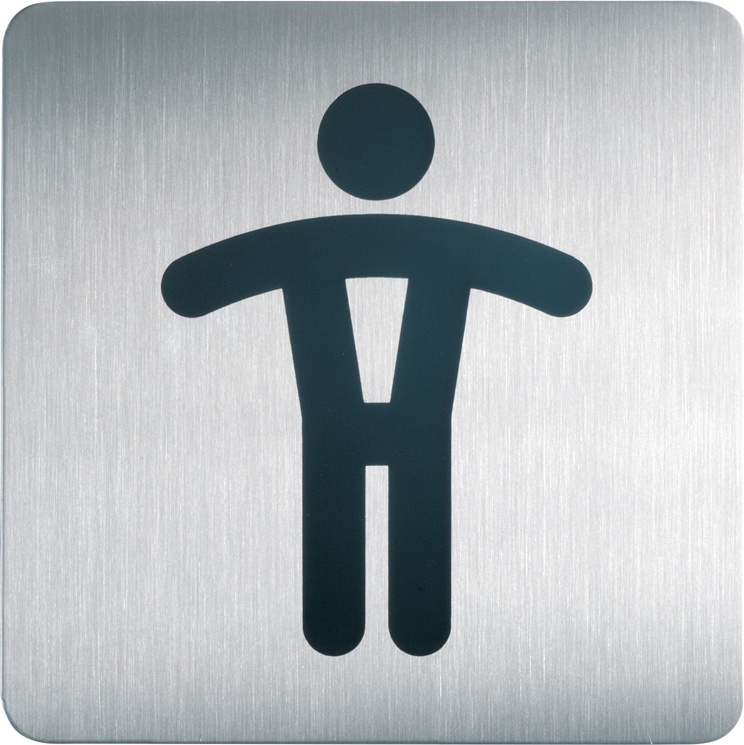 Symbolskylt WC Herr 15x15cm