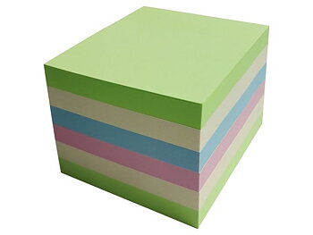 Notes LYRECO recycled 75x75mm sort. 6/fp