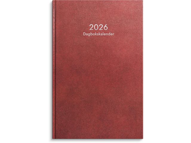 Dagbokskalender 2026 röd