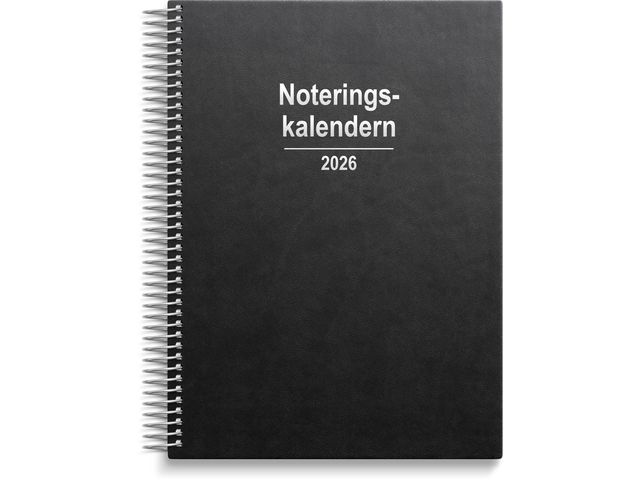 Noteringskalendern 2026 svart