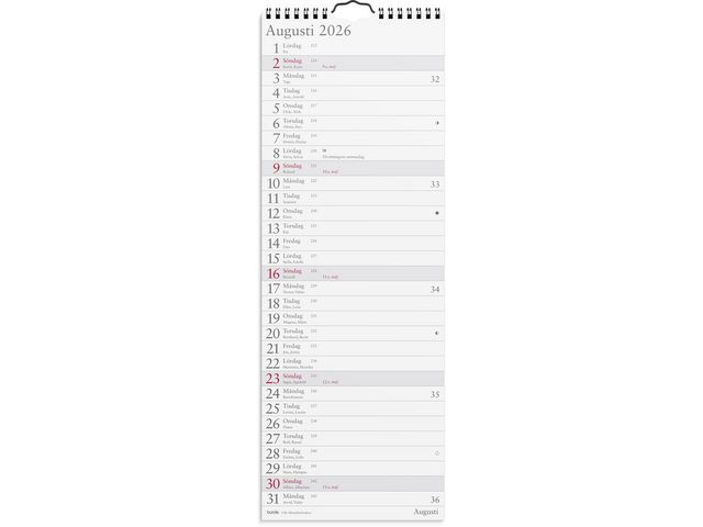 Väggkalender Lilla Månadskalendern 2026