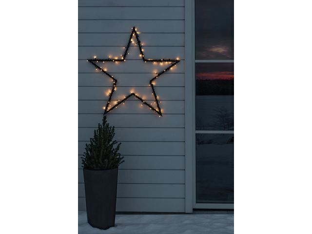 Ljusslinga 120 amber LED 19m svart