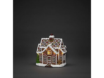 Dekoration Pepparkakshus LED 25x27cm