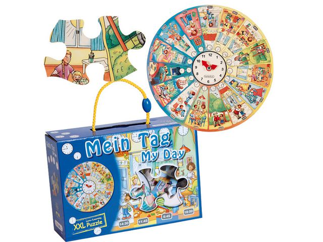 Pussel Min Dag Klockan i trä