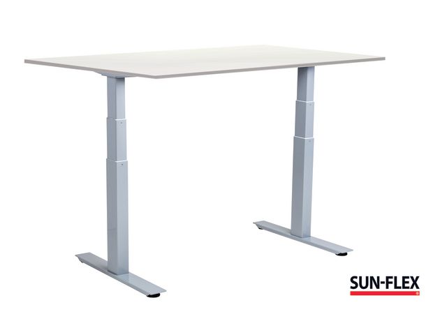 Bord SUN-FLEX VI höj/sänk 160x80 grå/vit