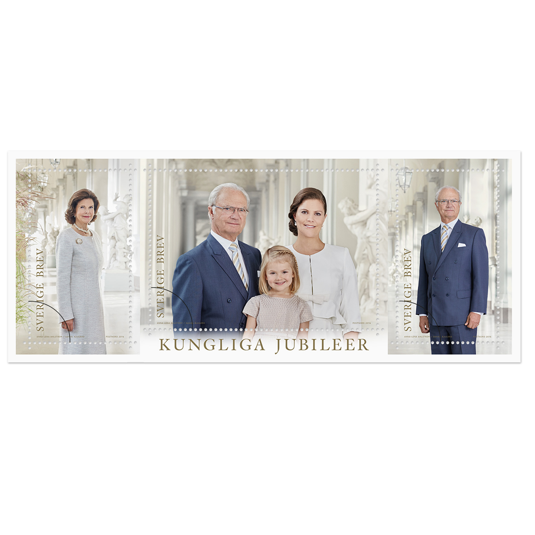 Frimärke Kungliga Jubileer3/fp