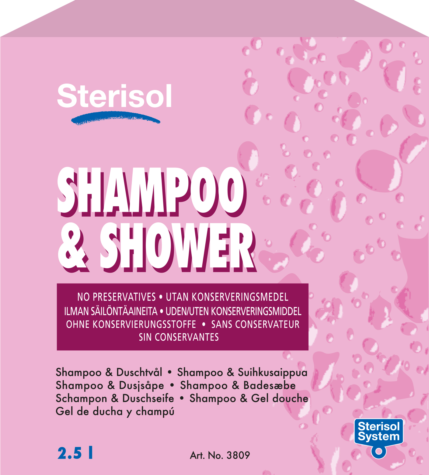 Tvål Sterisol shower 3809 2,5 liter
