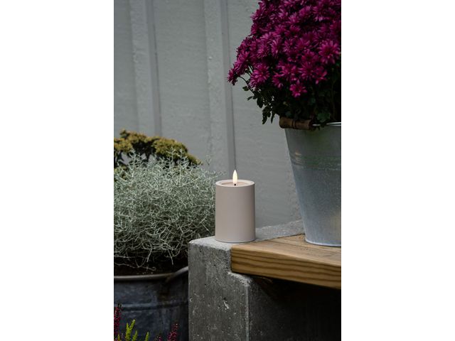 Blockljus KONSTSMIDE LEDtimer beige 10cm