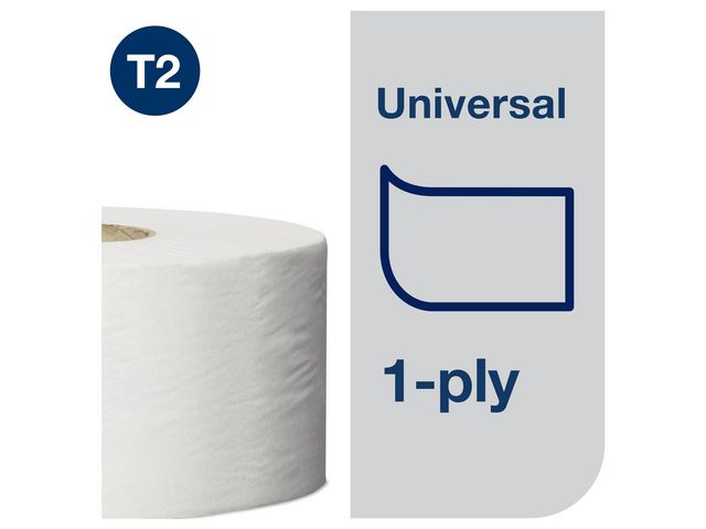 Toalettpapper Tork Mini Jumbo Universal T2 12 rullar natur