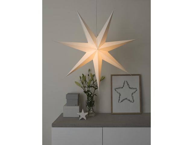 Pappersstjärna Star 78cm vit